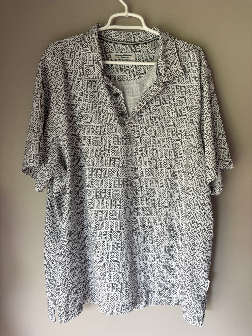 Tommy Bahama Men’s Bahama Coast Mosaic IslandZone Grey Polo